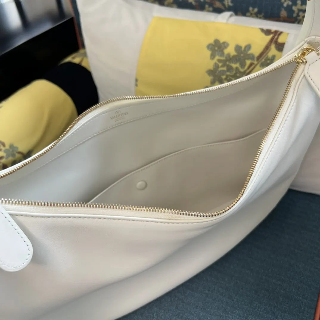 Valentino Cream Hobo Bag - Hình 6