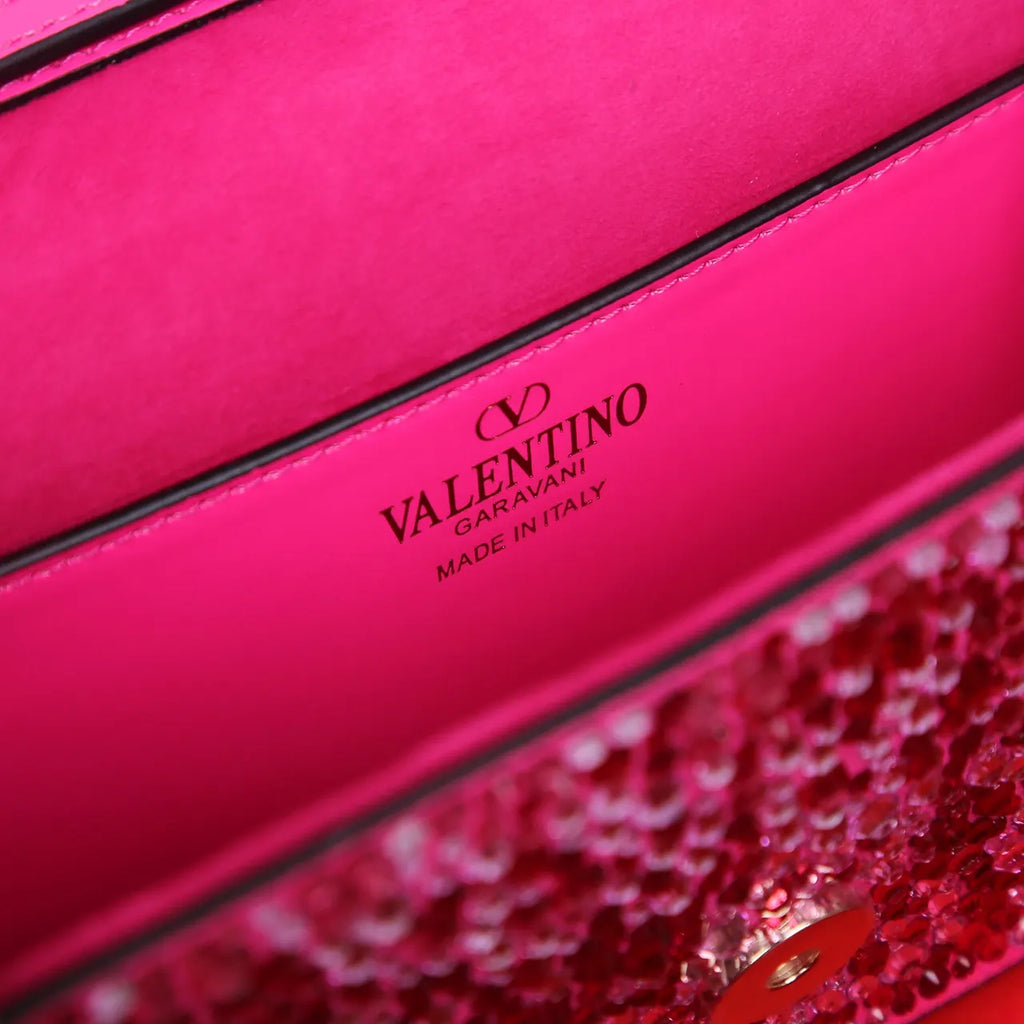 Valentino Pink Crystal Mini Bag - Hình 6