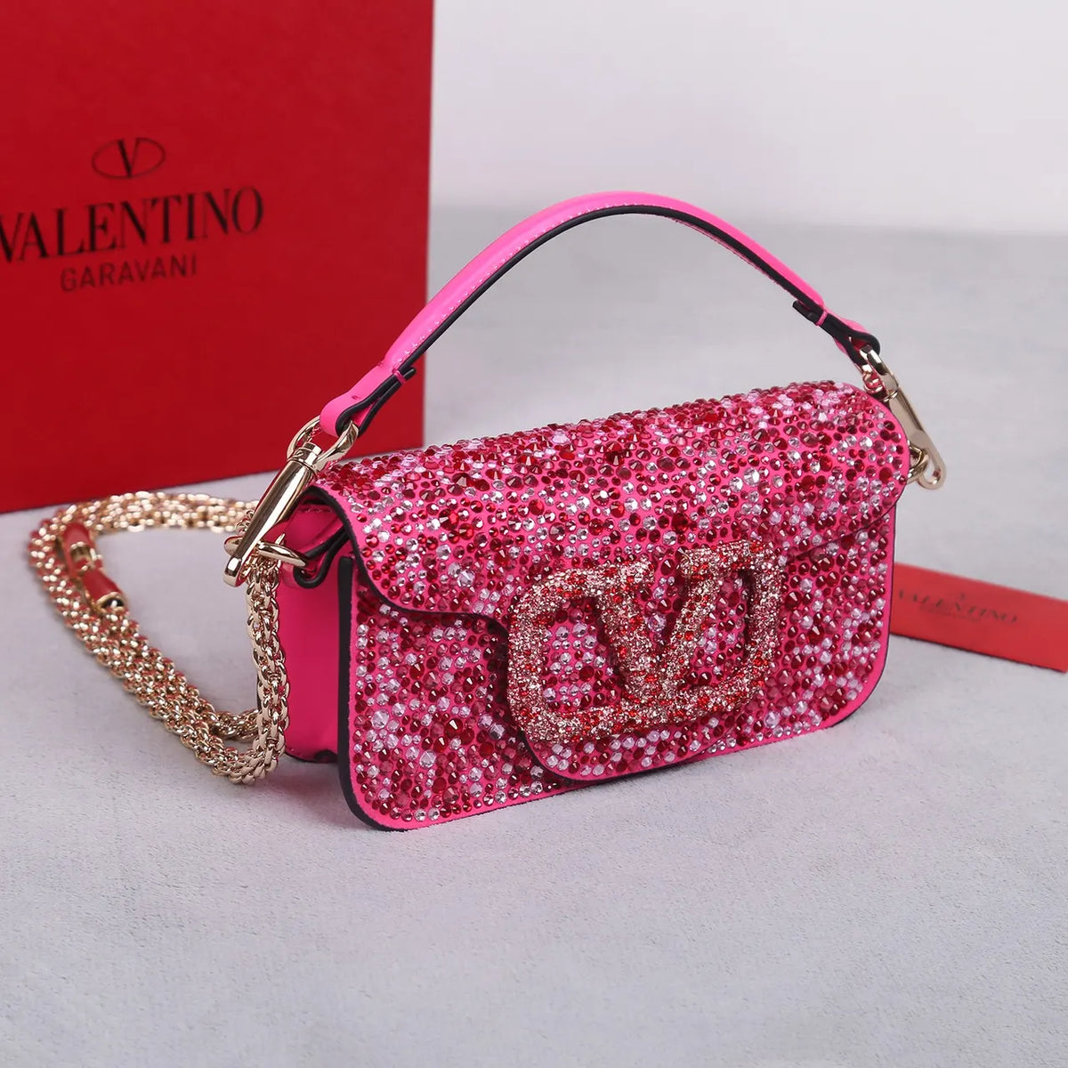 Valentino Pink Crystal Mini Bag
