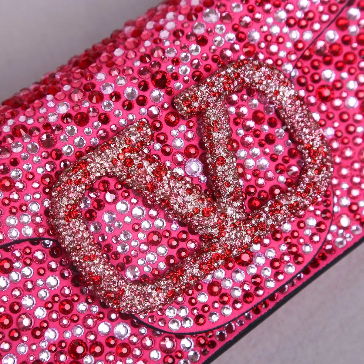 Valentino Pink Crystal Mini Bag - Hình 4