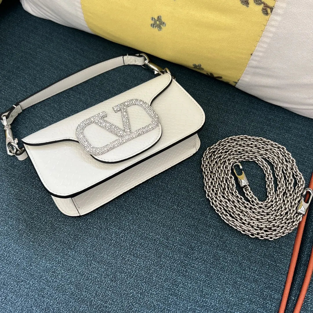 Valentino White Python Bag