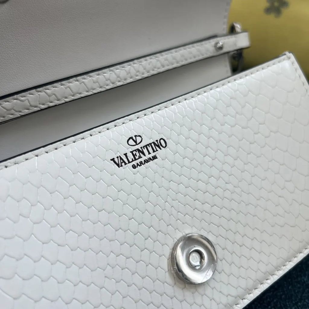 Valentino White Python Bag - Hình 7