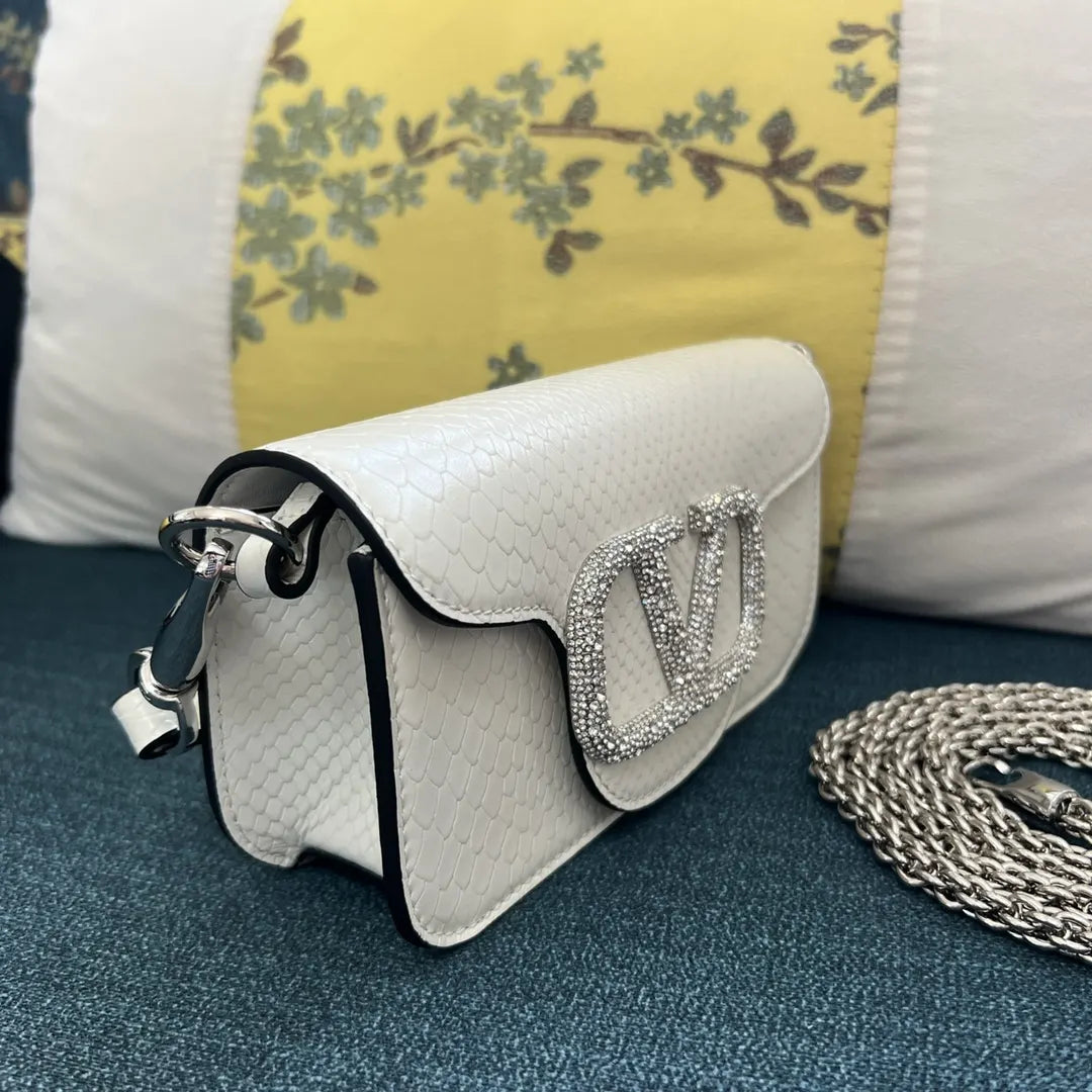 Valentino White Python Bag - Hình 2