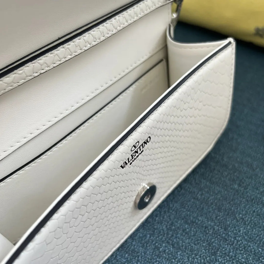 Valentino White Python Bag - Hình 8