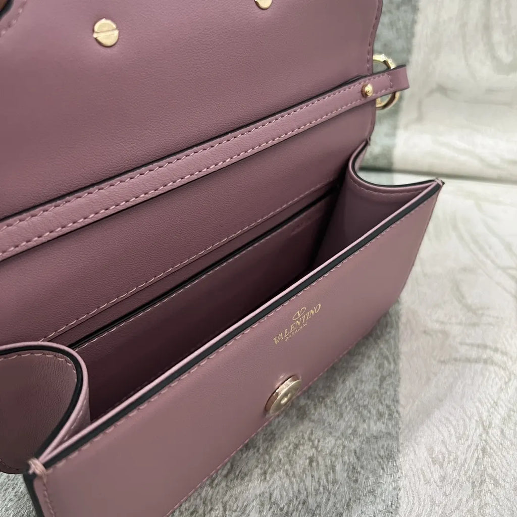 Valentino Mauve Crystal VLogo Bag - Hình 9