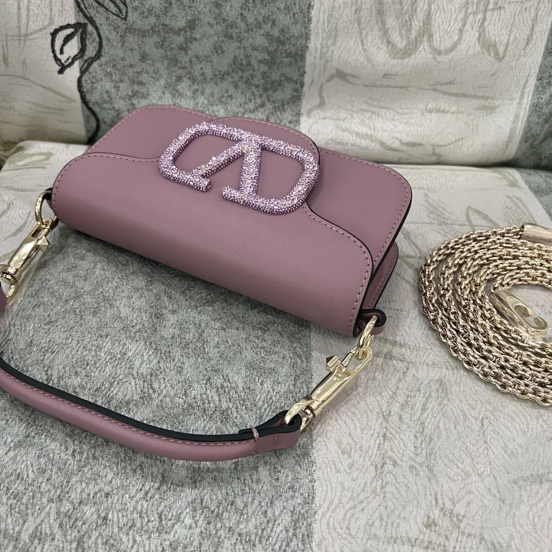 Valentino Mauve Crystal VLogo Bag - Hình 2