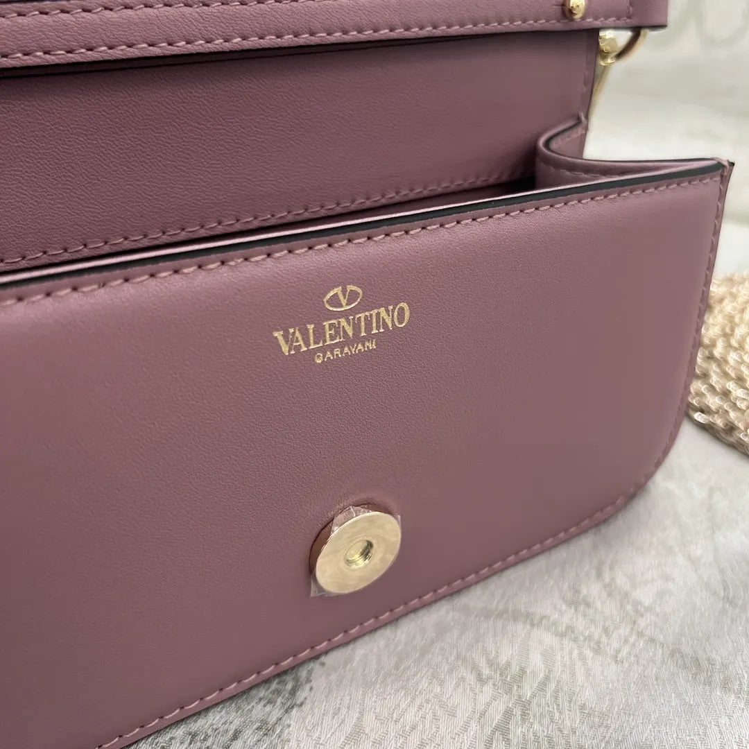 Valentino Mauve Crystal VLogo Bag - Hình 8