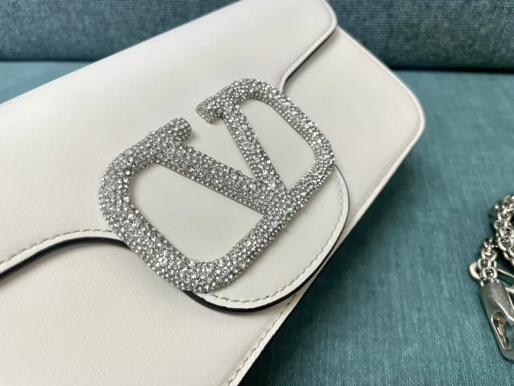 Valentino Ivory Crystal VLogo Bag - Hình 7