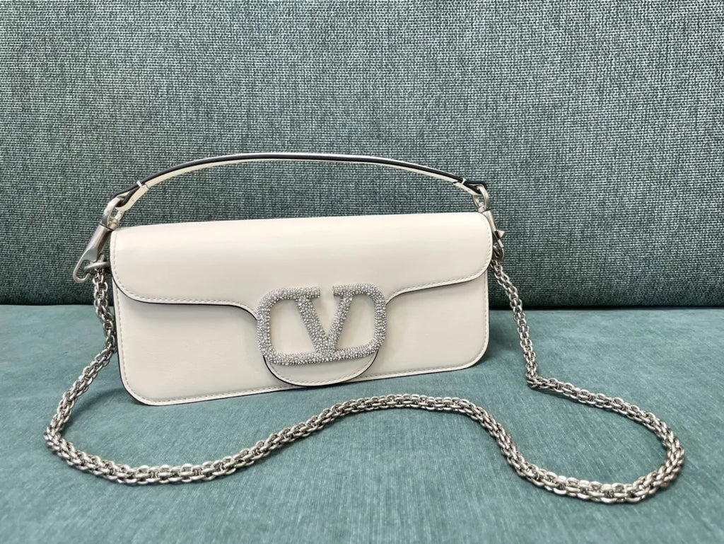 Valentino Ivory Crystal VLogo Bag