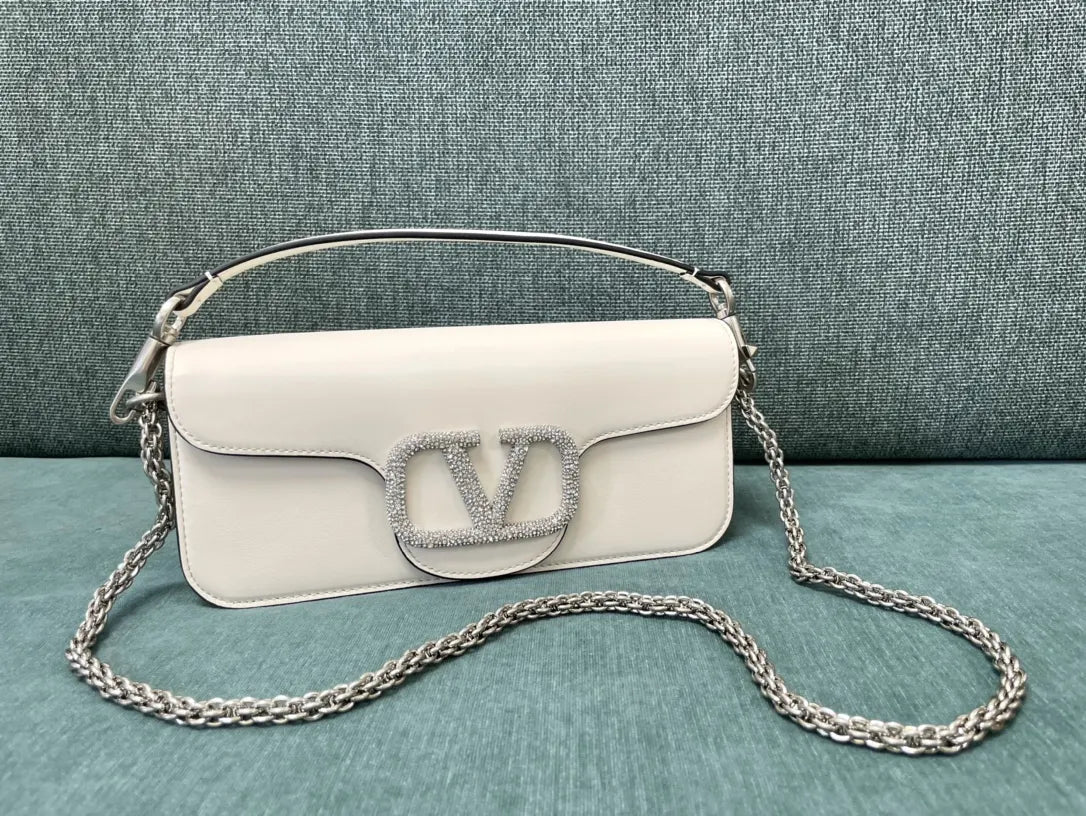 Valentino Ivory Crystal VLogo Bag