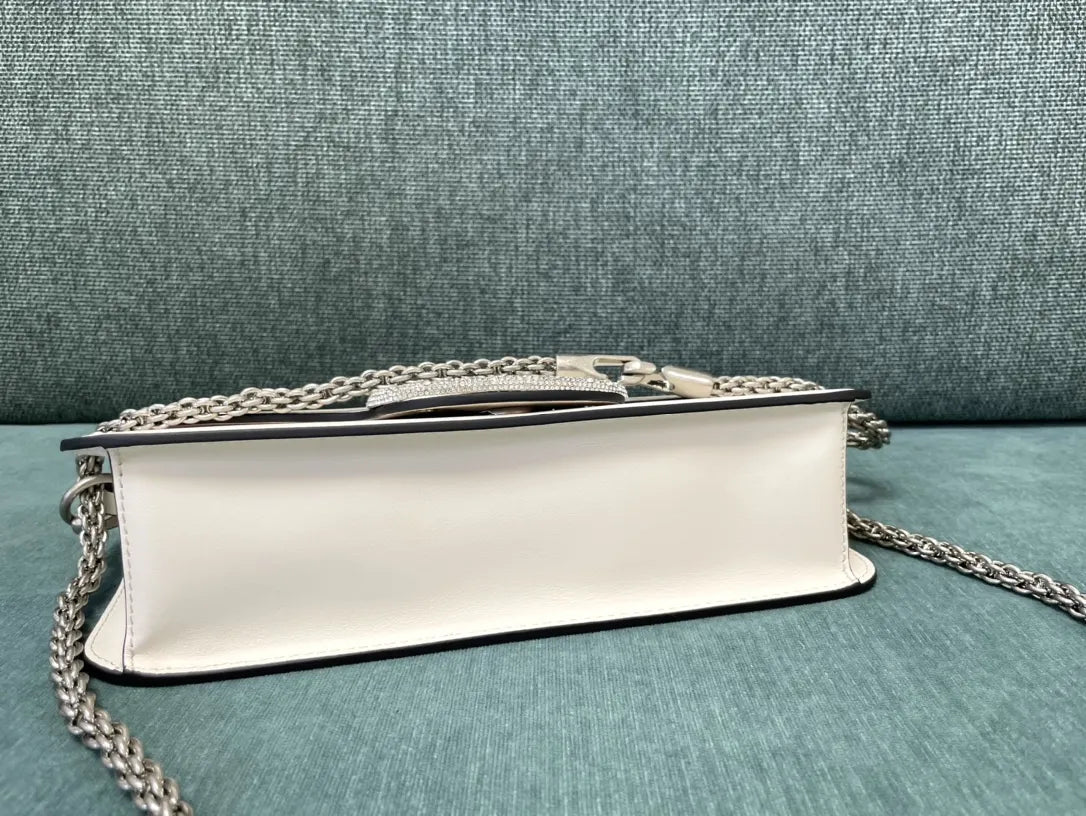 Valentino Ivory Crystal VLogo Bag - Hình 8