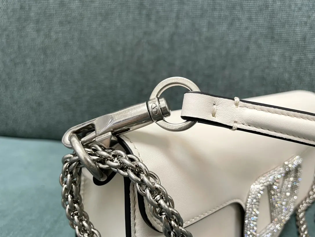 Valentino Ivory Crystal VLogo Bag - Hình 6