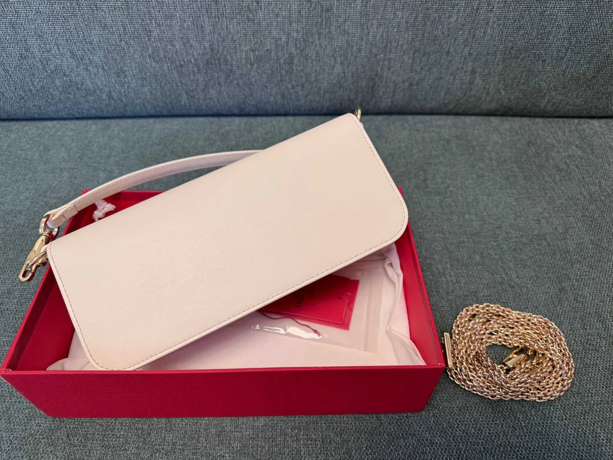 Valentino Ivory Leather VLogo - Hình 2