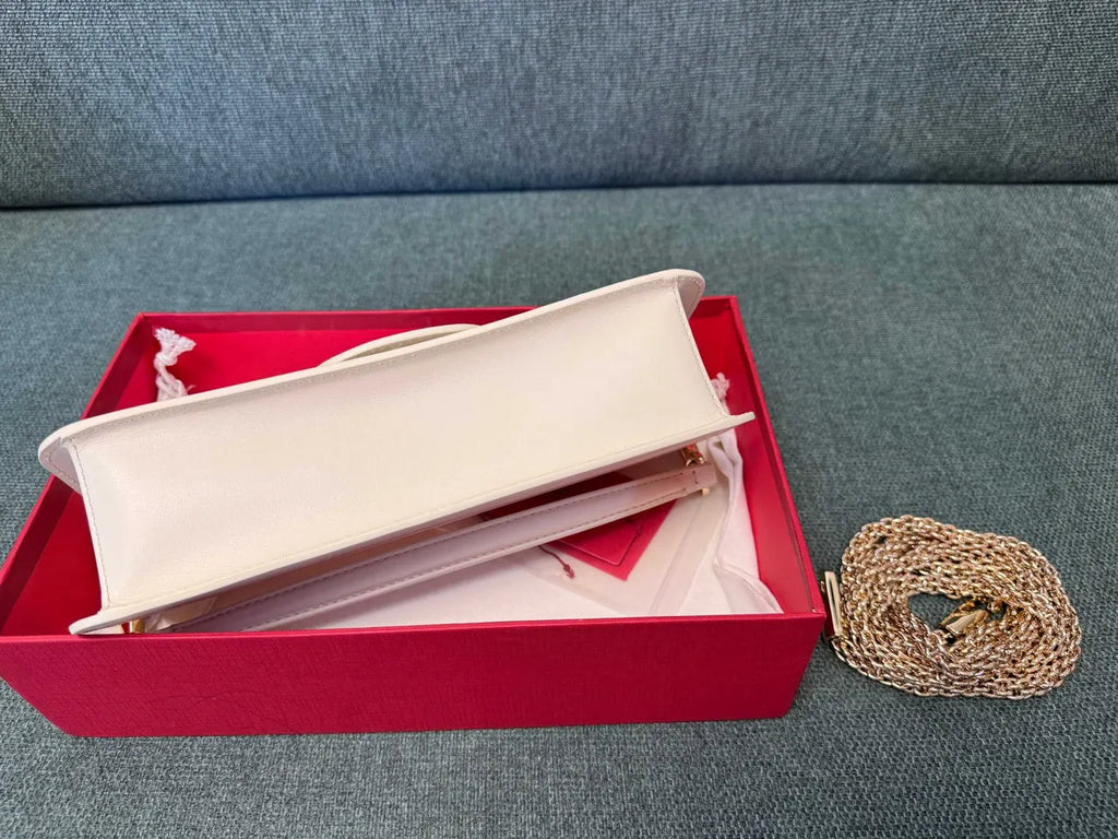 Valentino Ivory Leather VLogo - Hình 3