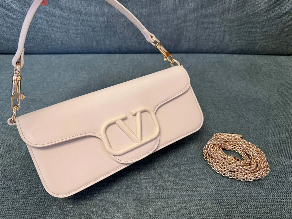 Valentino Ivory Leather VLogo - Hình 9