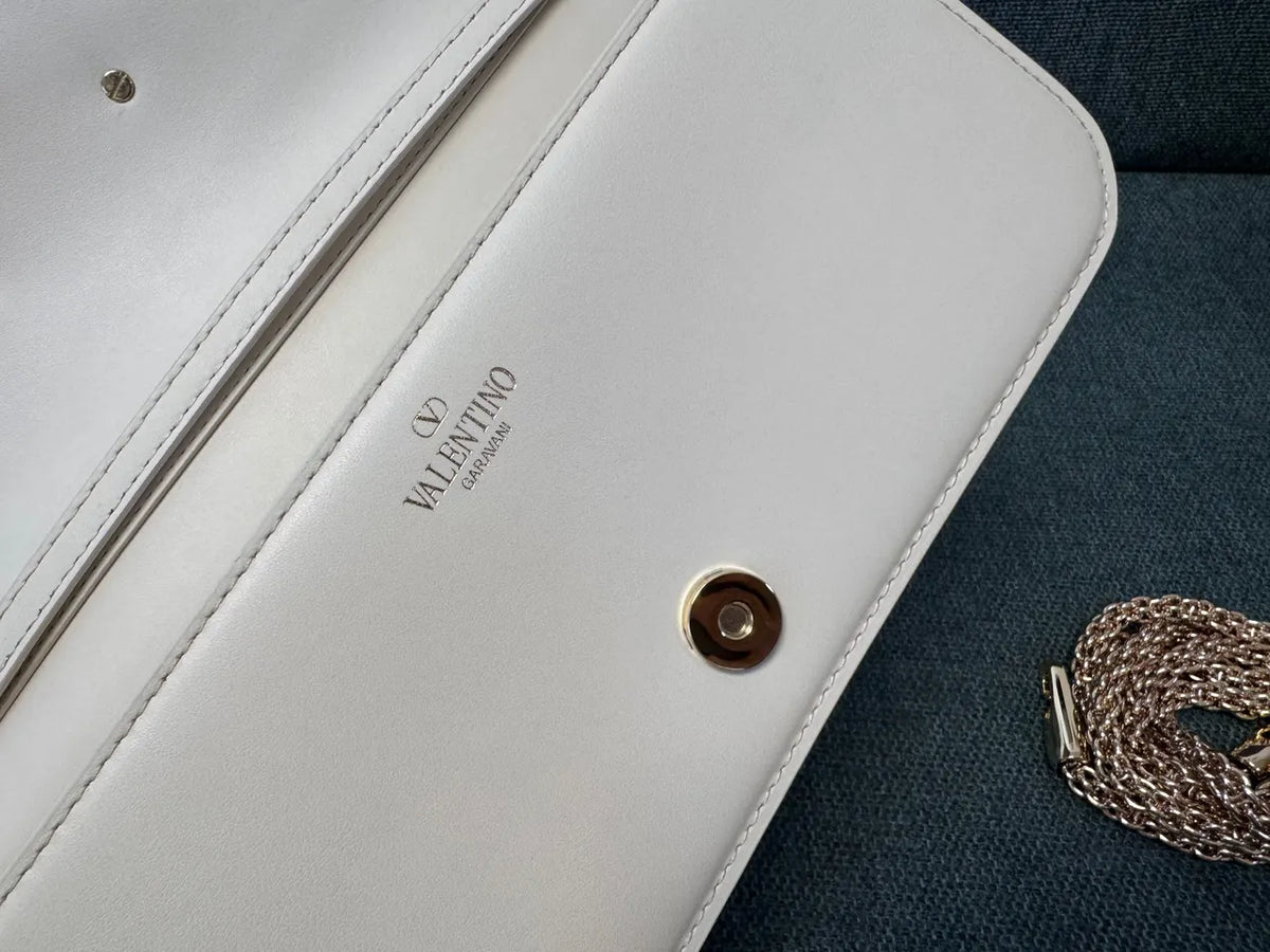 Valentino Ivory Leather VLogo - Hình 5