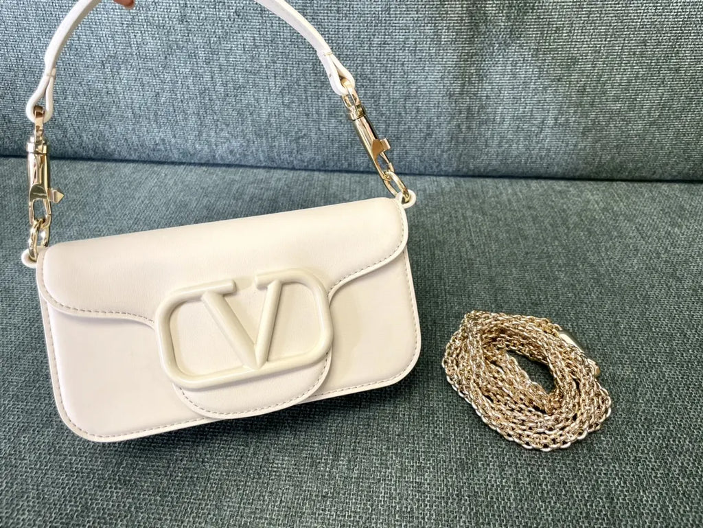 Valentino Off-White One Stud Bag - Hình 9
