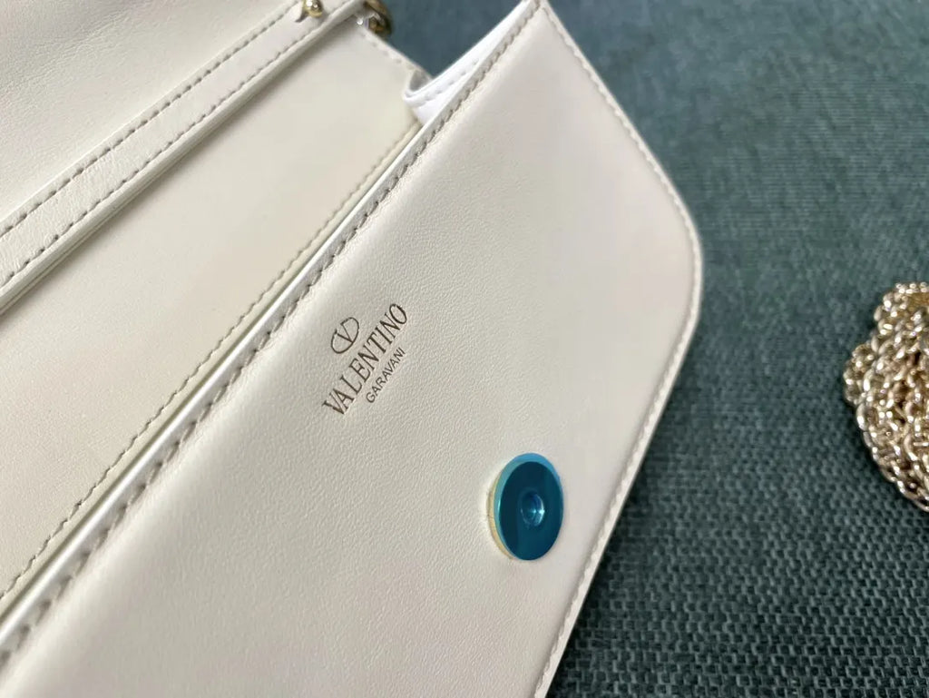Valentino Off-White One Stud Bag - Hình 8