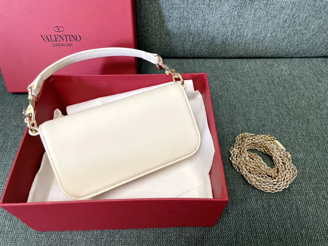 Valentino Off-White One Stud Bag - Hình 3