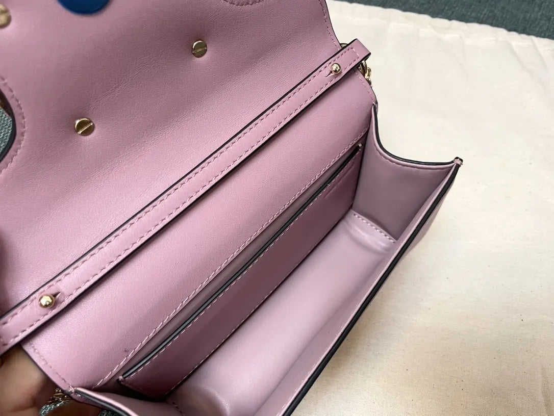 Valentino Lilac Crystal Bag - Hình 4