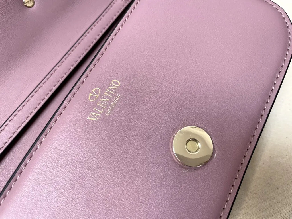 Valentino Lilac Crystal Bag - Hình 8