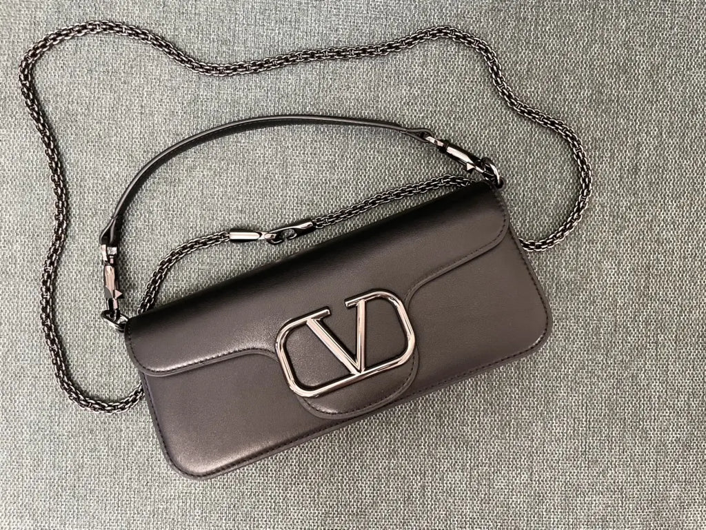 Valentino Anthracite VLogo Bag - Hình 6
