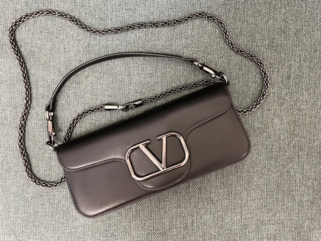 Valentino Anthracite VLogo Bag - Hình 6