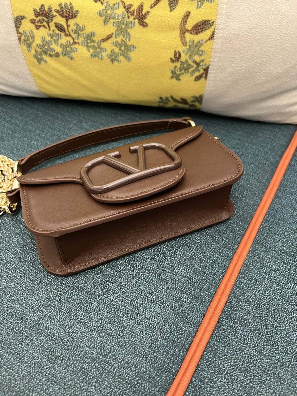 Valentino Brown Toile Iconographe Bag - Hình 3