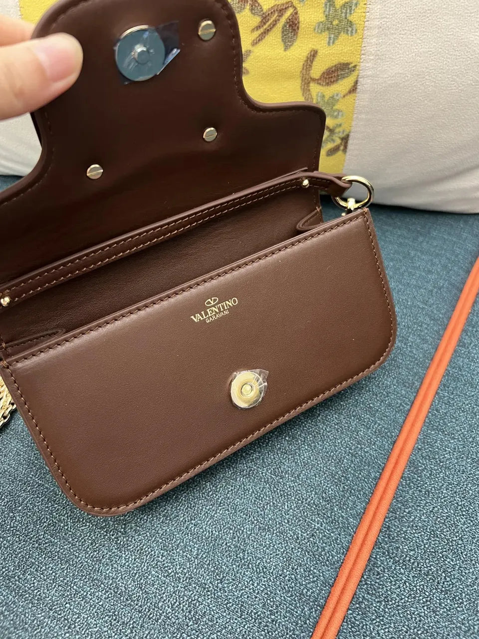 Valentino Brown Toile Iconographe Bag - Hình 6
