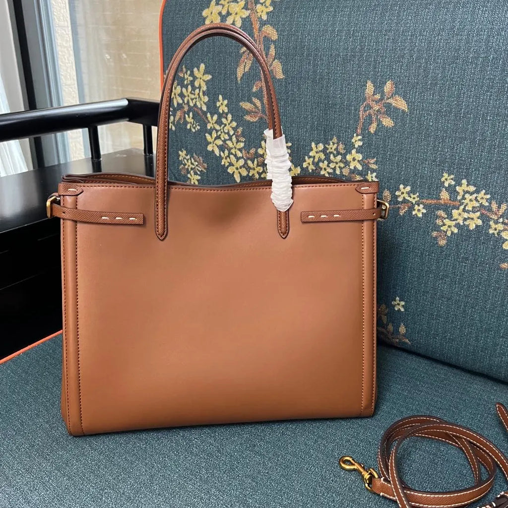 Valentino Caramel Shopper Bag - Hình 6
