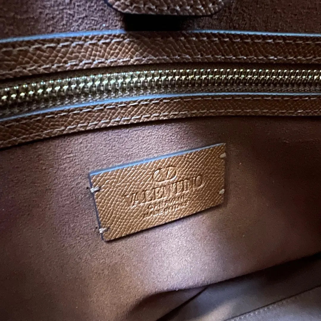 Valentino Caramel Shopper Bag - Hình 9