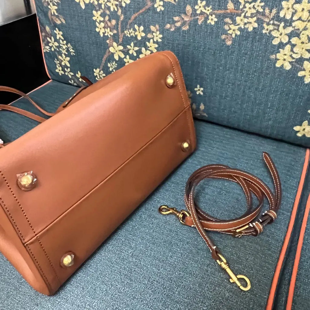 Valentino Caramel Shopper Bag - Hình 5