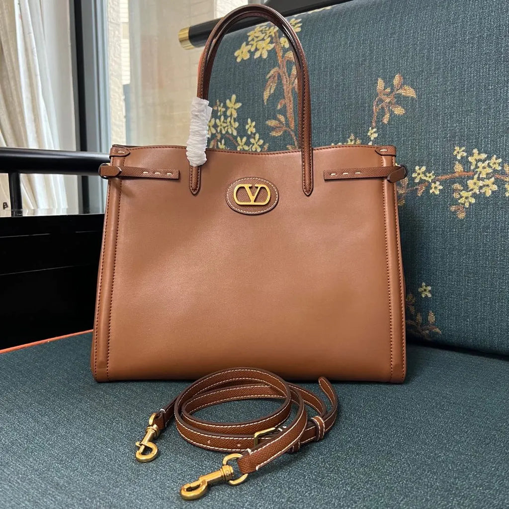 Valentino Caramel Shopper Bag