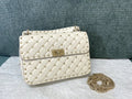 gold Valentino Ivory Roman Stud Bag