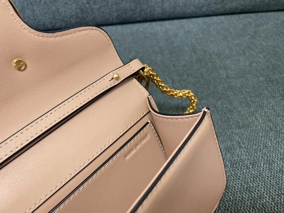 Valentino Peach Mini Bag gold - Hình 8