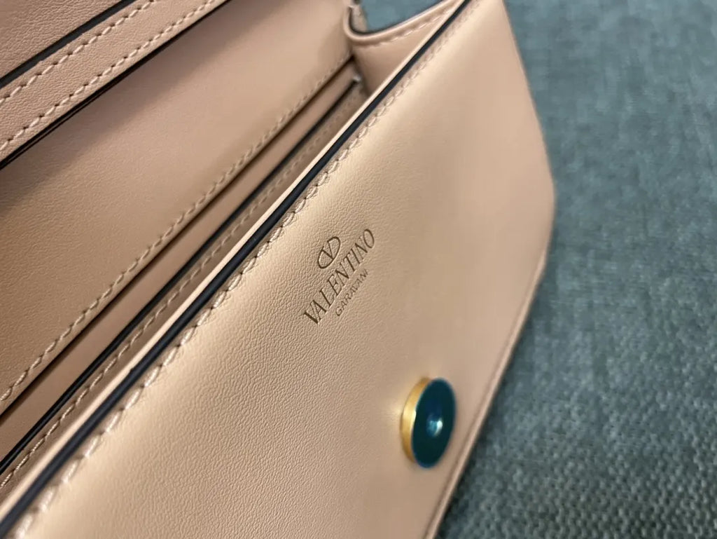 Valentino Peach Mini Bag gold - Hình 6