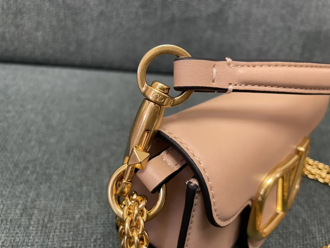 Valentino Peach Mini Bag gold - Hình 3
