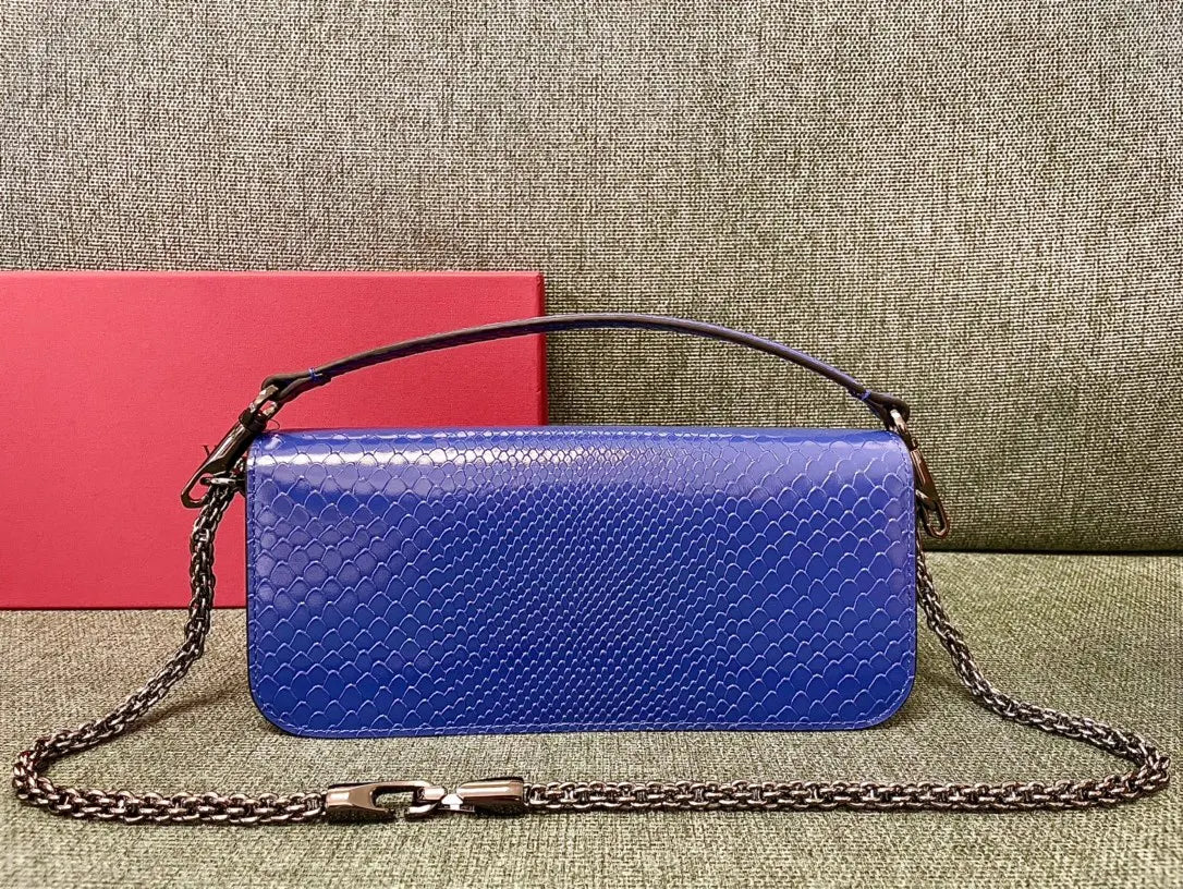 vlogo Valentino Blue Python Bag - Hình 3