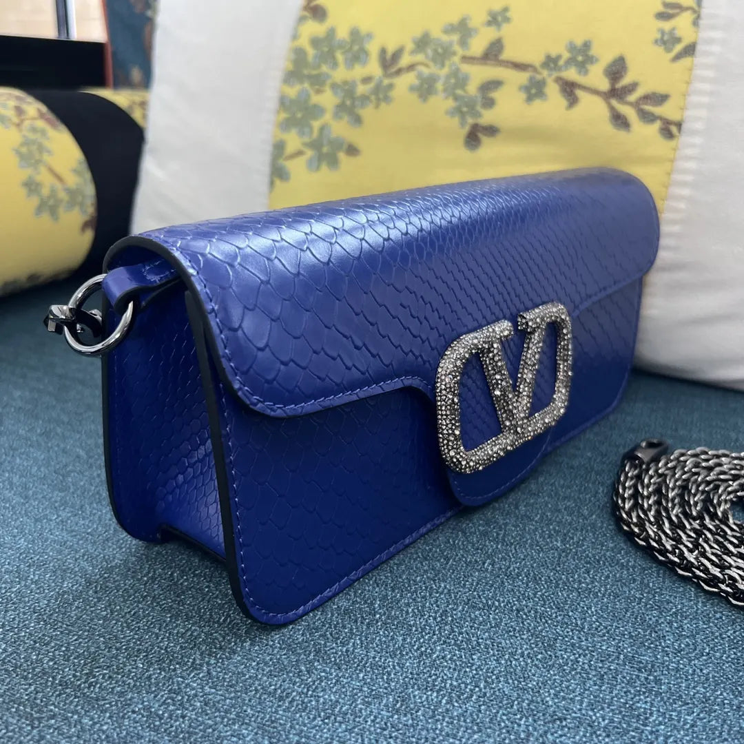 Valentino Blue Python Bag - Hình 3