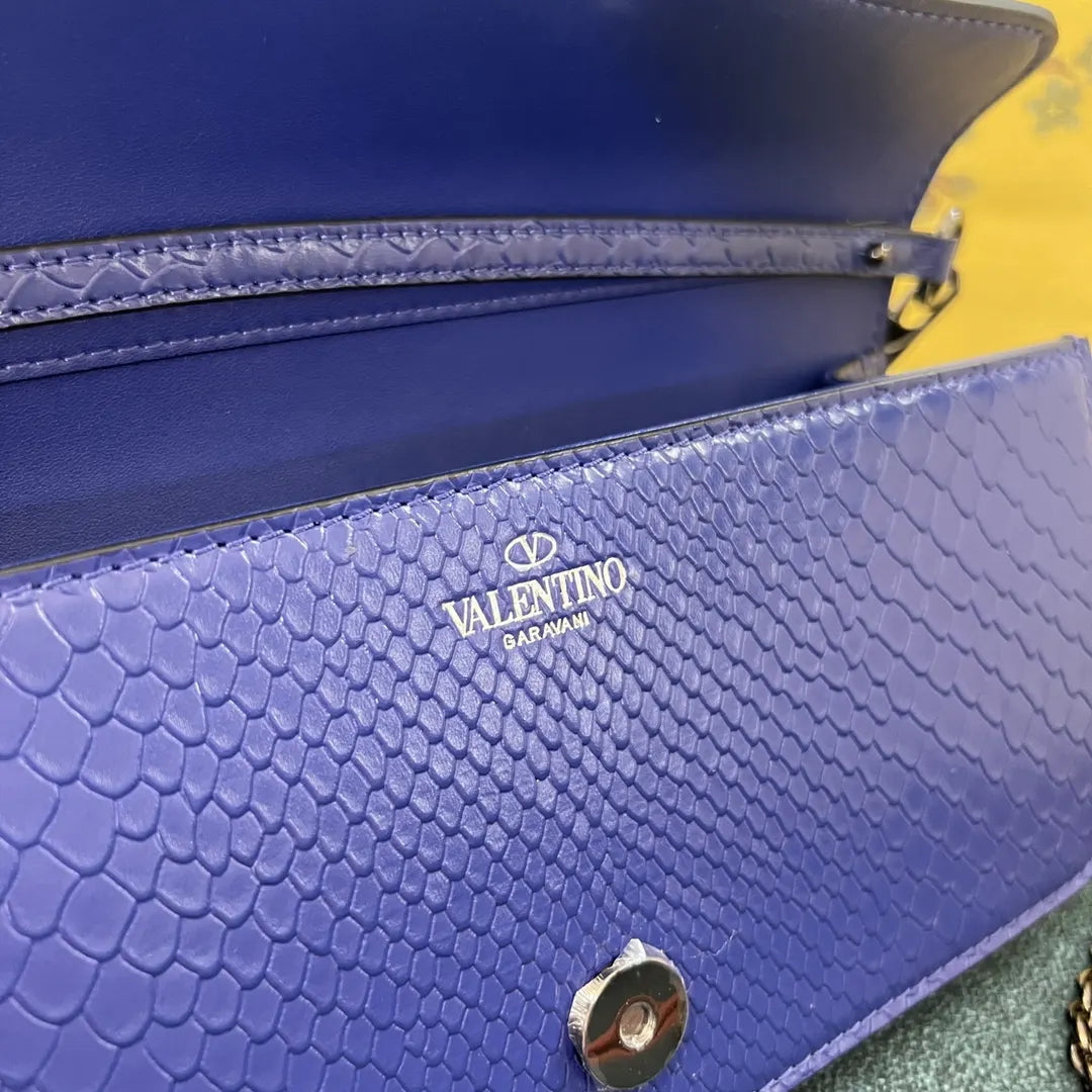 Valentino Blue Python Bag - Hình 8