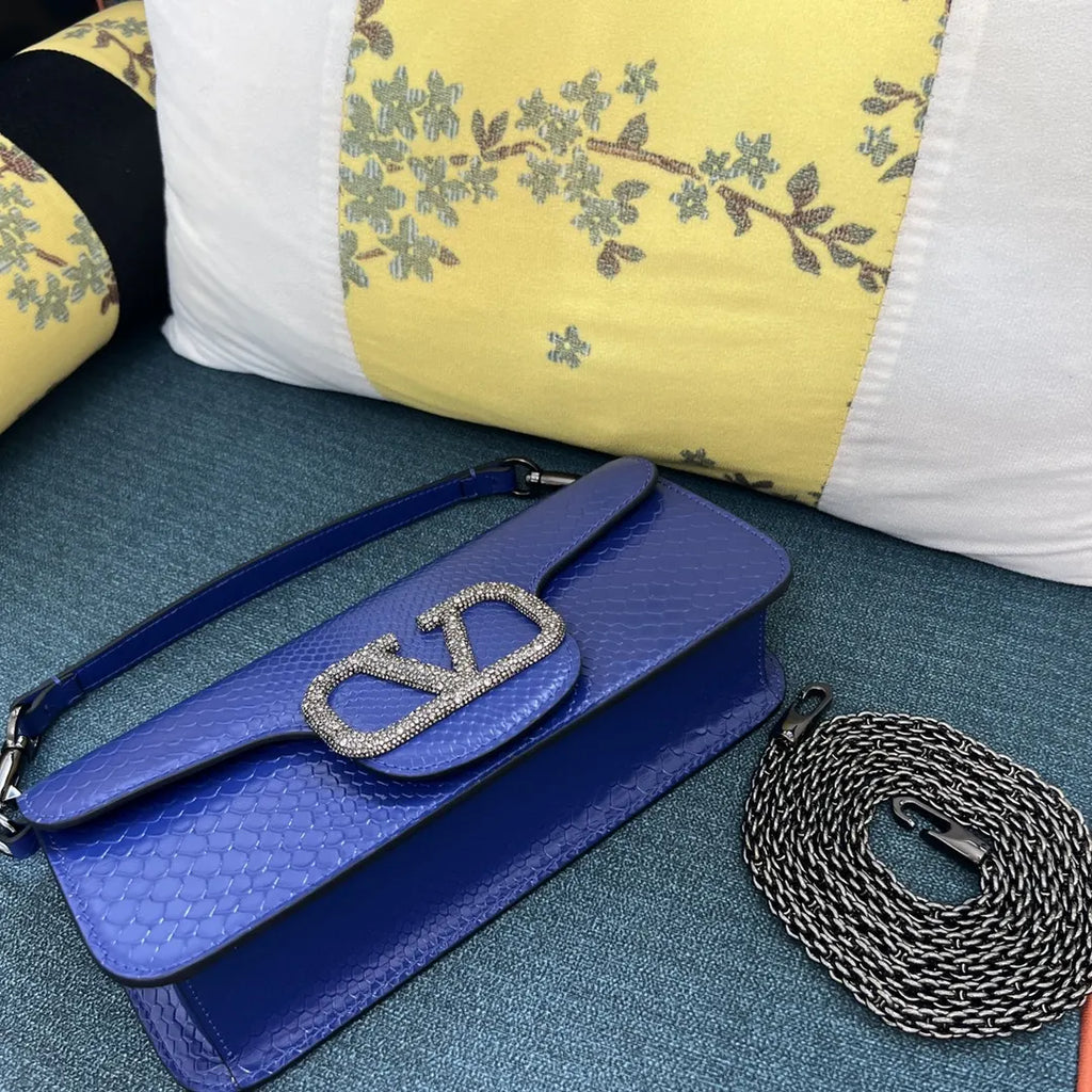 Valentino Blue Python Bag - Hình 2