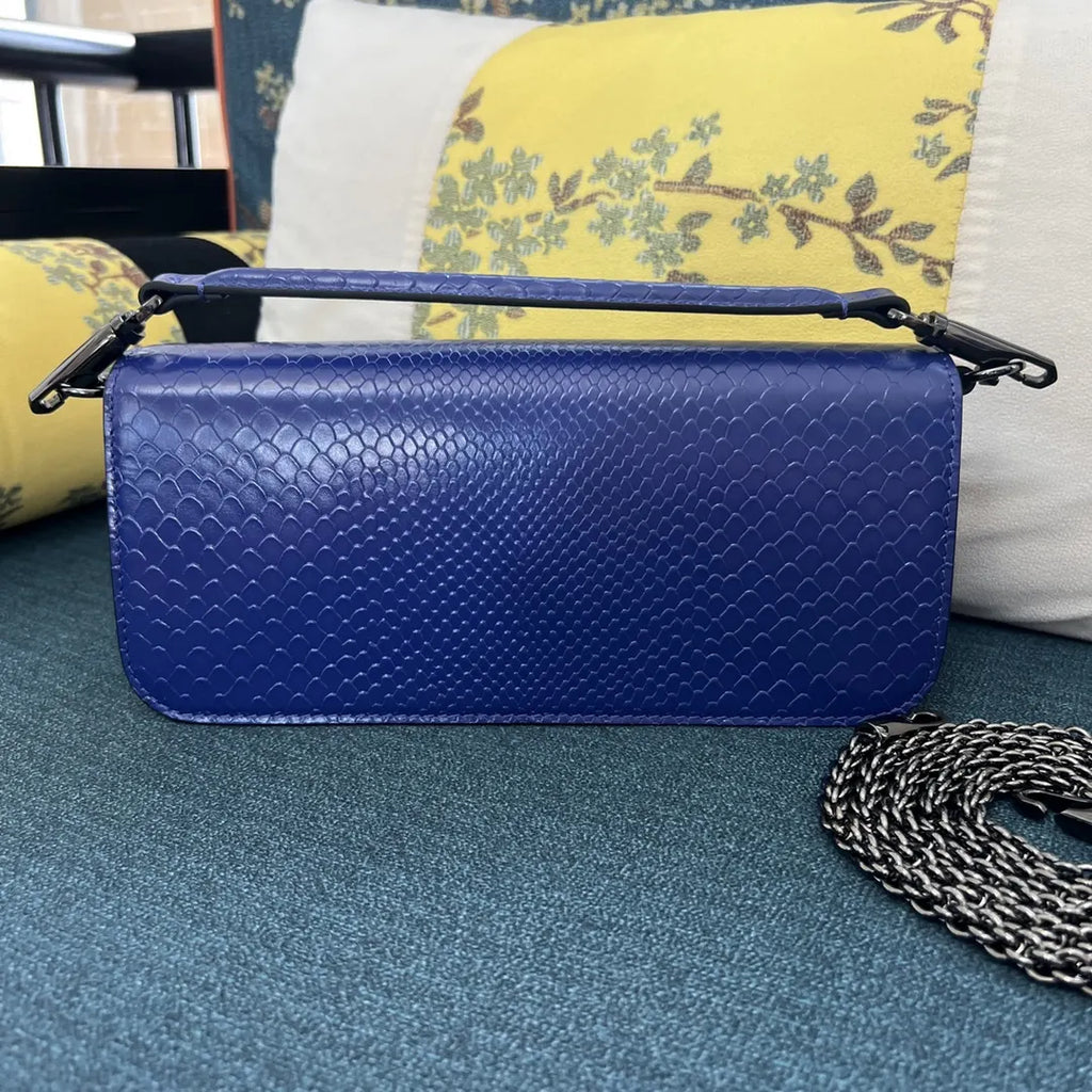 Valentino Blue Python Bag - Hình 6