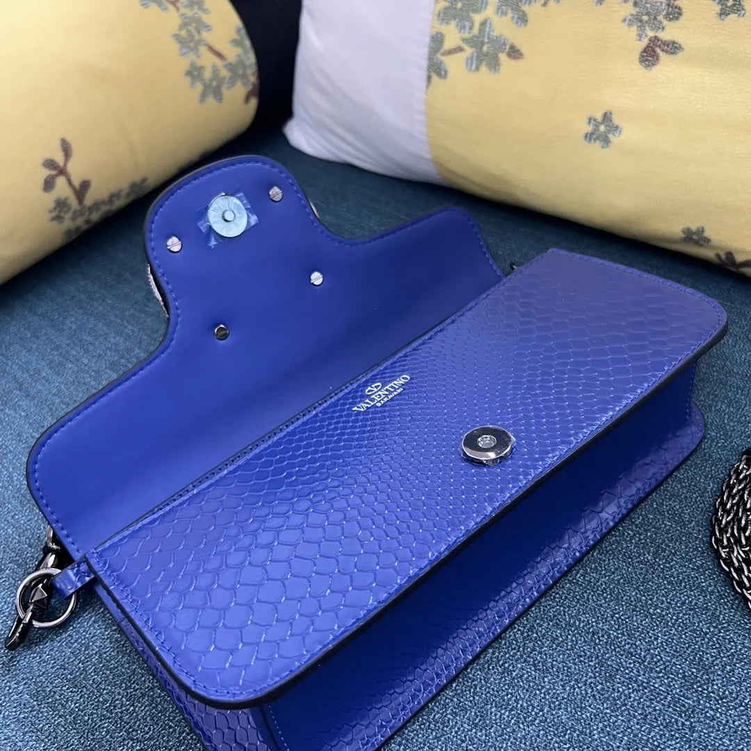 Valentino Blue Python Bag - Hình 7