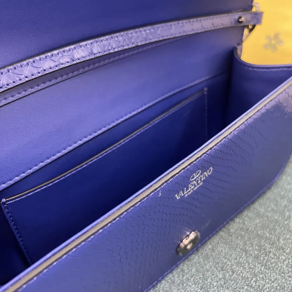 Valentino Blue Python Bag - Hình 9