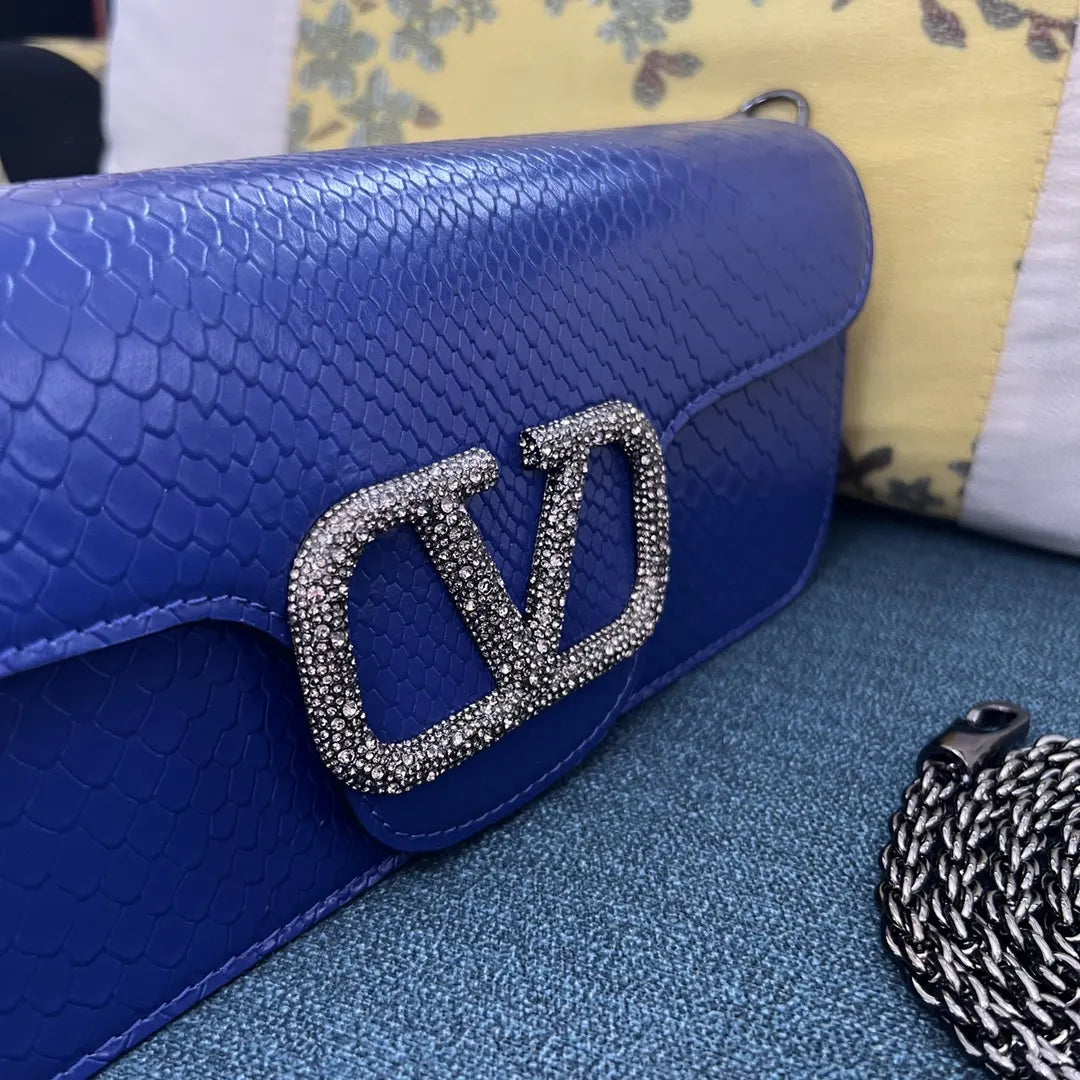 Valentino Blue Python Bag - Hình 5