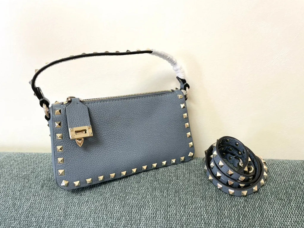 Valentino Blue Rockstud Bag - Hình 8