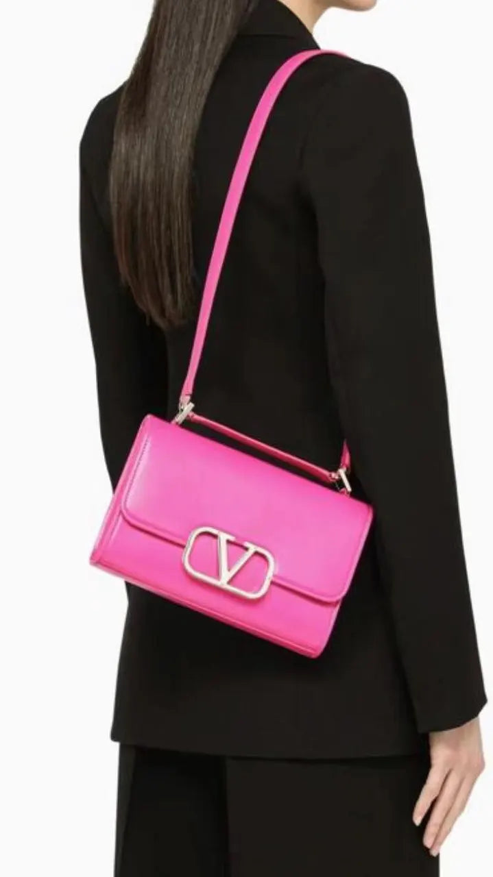 smooth Valentino Fuchsia VLogo Bag - Hình 5