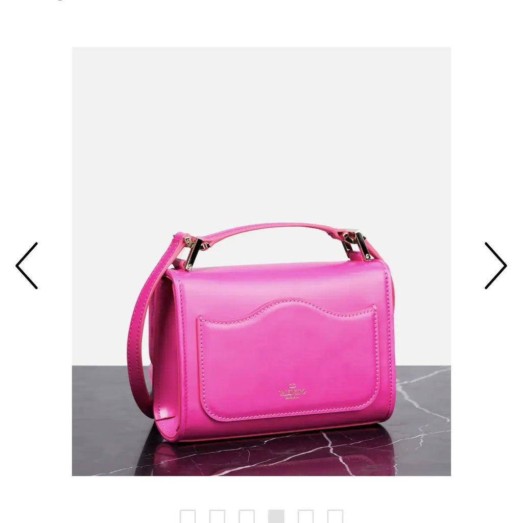 smooth Valentino Fuchsia VLogo Bag - Hình 3