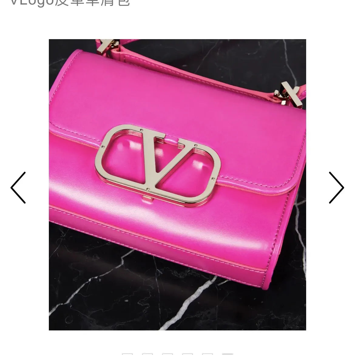 smooth Valentino Fuchsia VLogo Bag - Hình 4