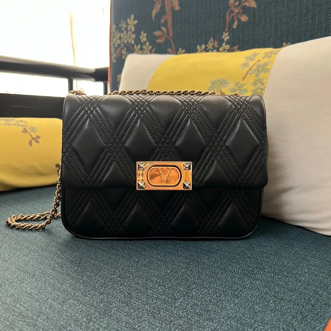 Valentino Black Quilted Shoulder Bag